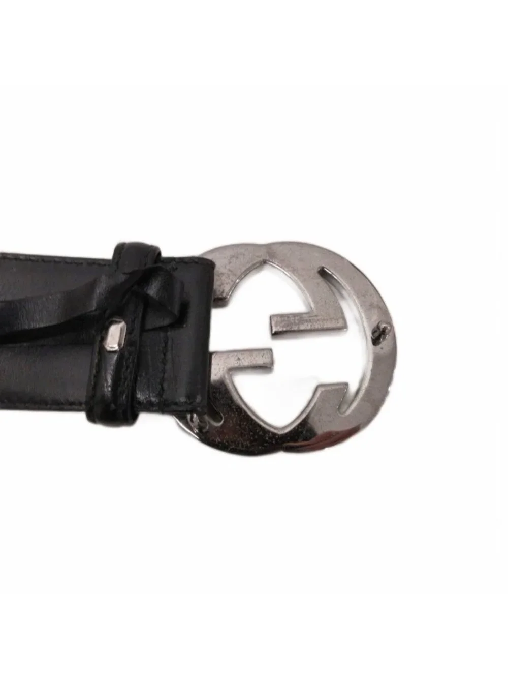 Gucci Sherry Line Interlocking G Buckle Belt Canvas Leather Red Green